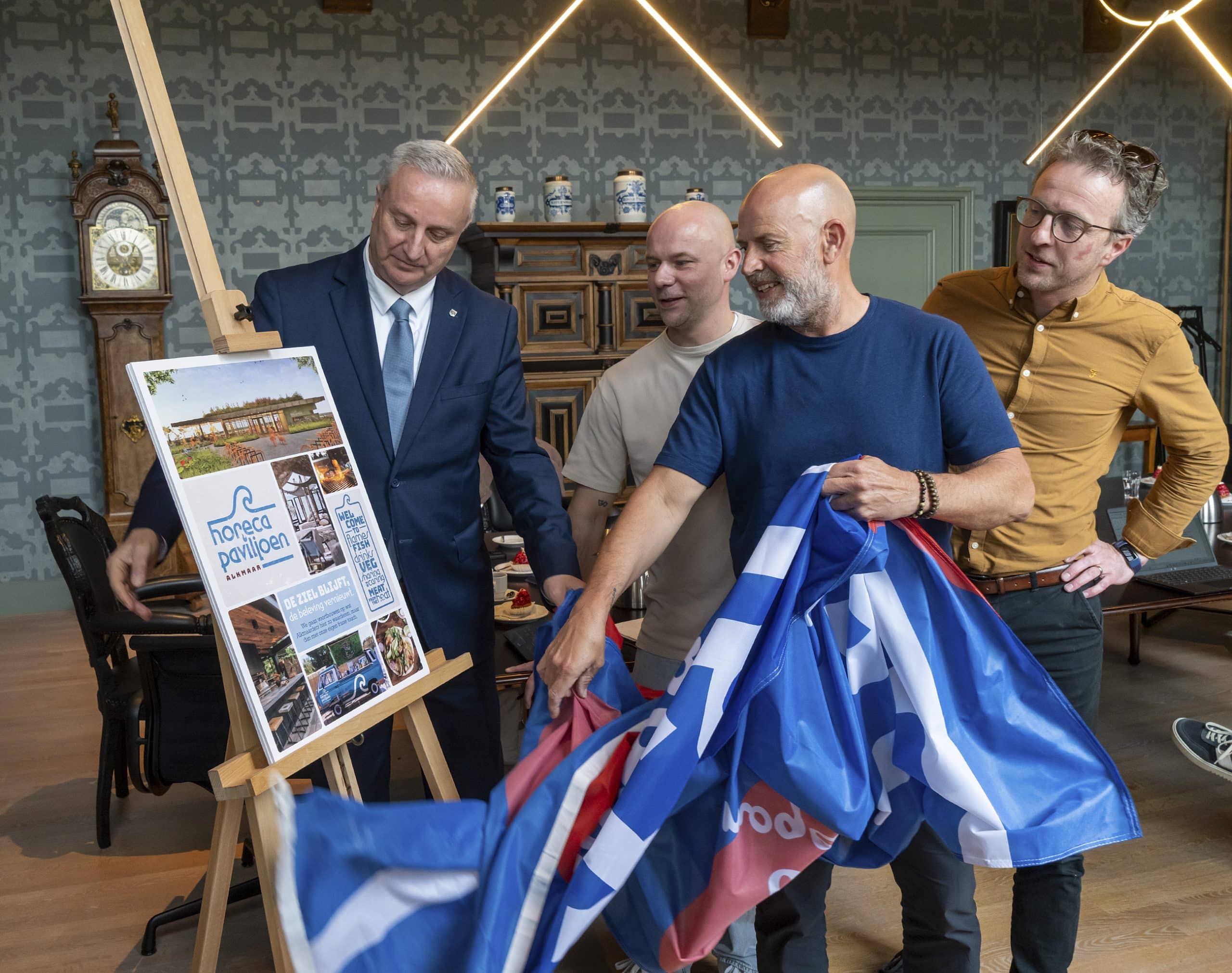 Het ontwerp van het paviljoen op het Ringersplein. 