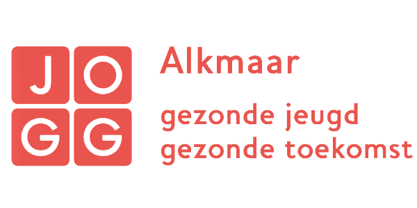 logo JOGG Alkmaar, met begeleidende tekst: gezonde jeugd, gezonde toekomst