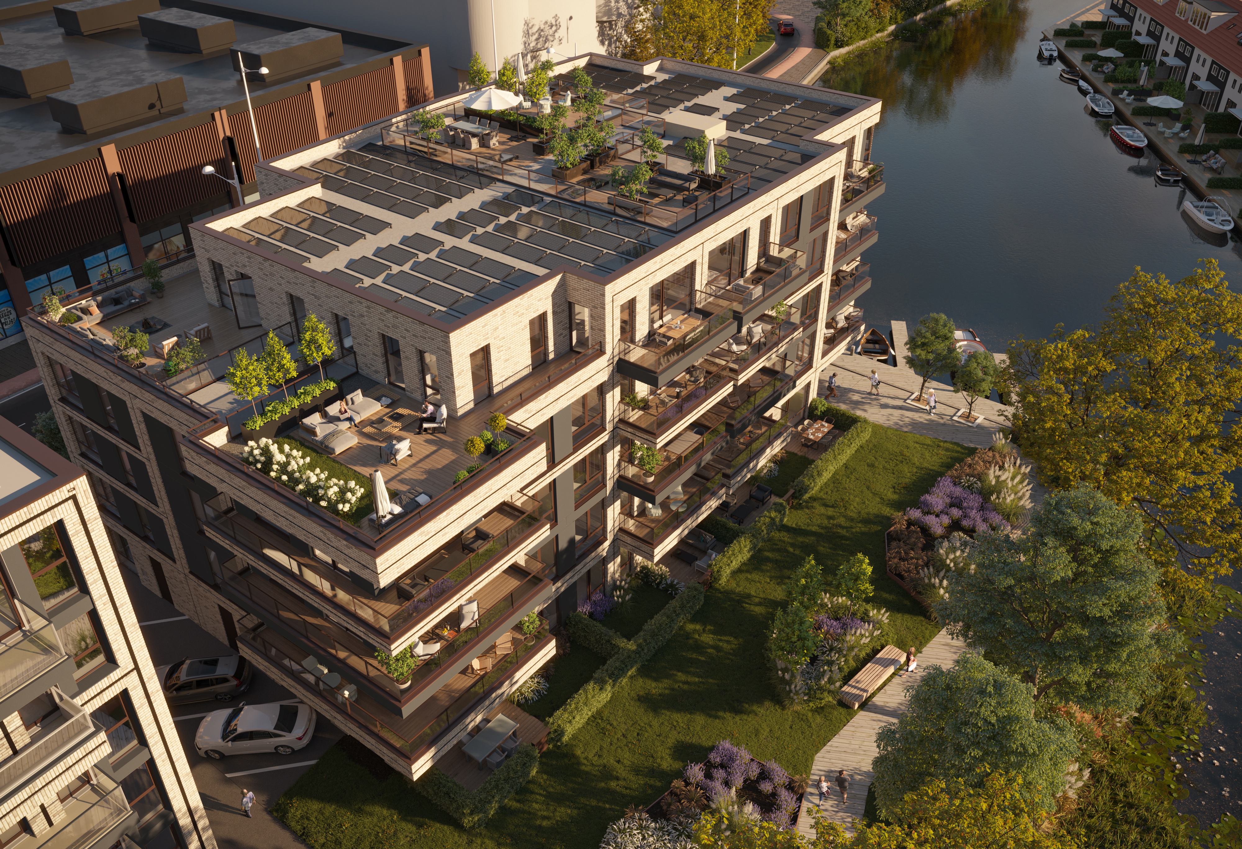 Artist impression van appartementencomplex Dockside