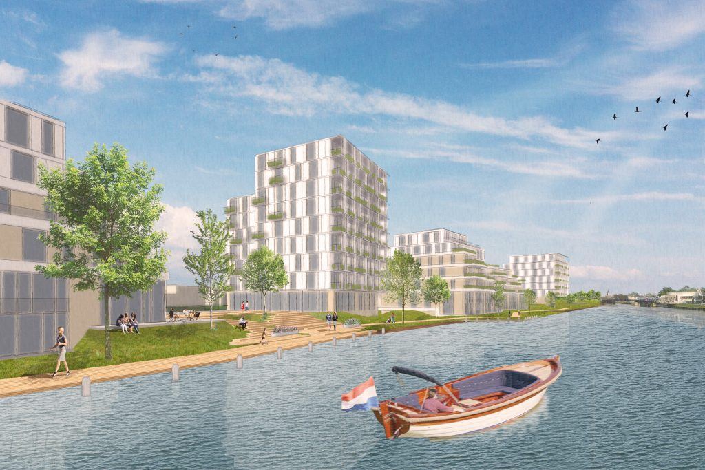 Impressie van een nieuwbouwproject aan het Alkmaars Kanaal