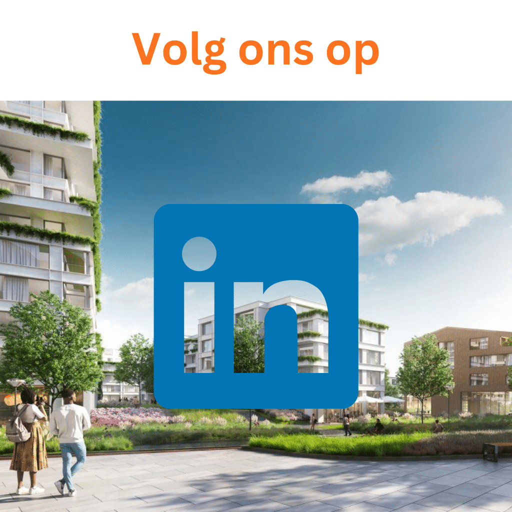 artistieke impressie van het toekomstig Alkmaars Kanaal, met een link naar de LinkedInpagina