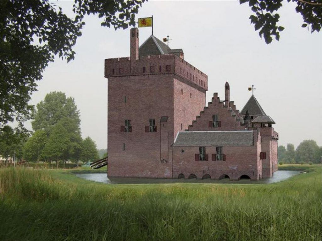 Artist impression kasteel de Middelburg door Remco Cevat