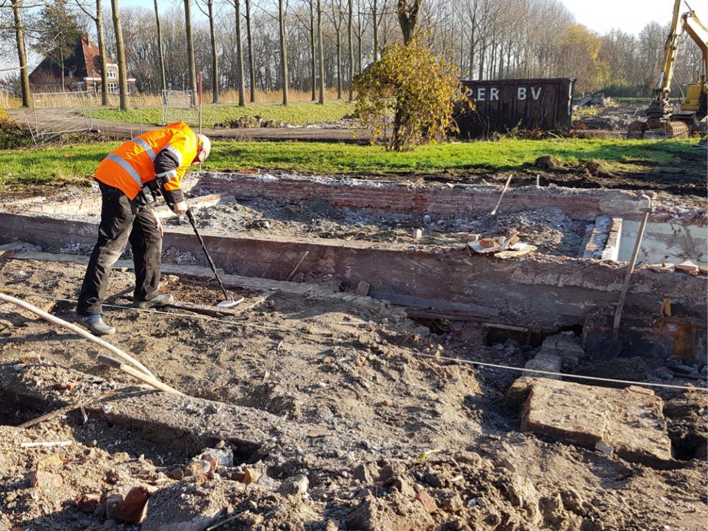 Overzicht van opgraving in Stompetoren