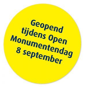Geopend tijden Open Monumentendag 8 oktober