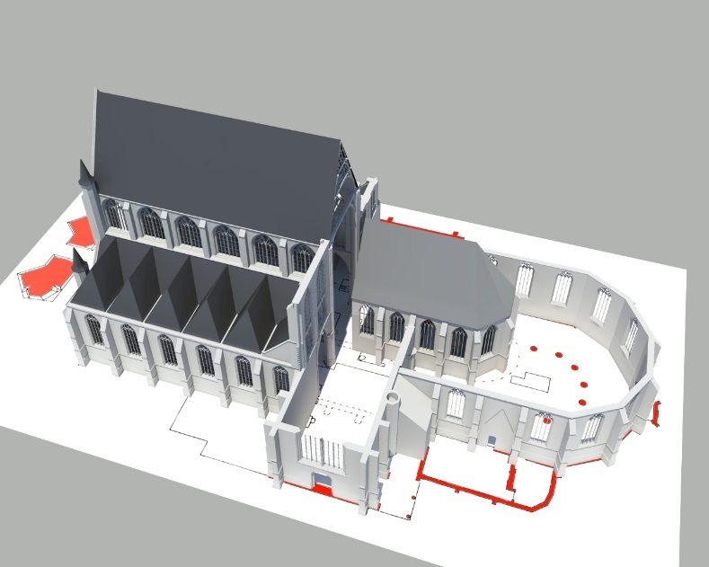 3D-model Grote kerk