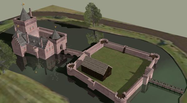 3D impressie kasteel de Middelburg door R Cevat