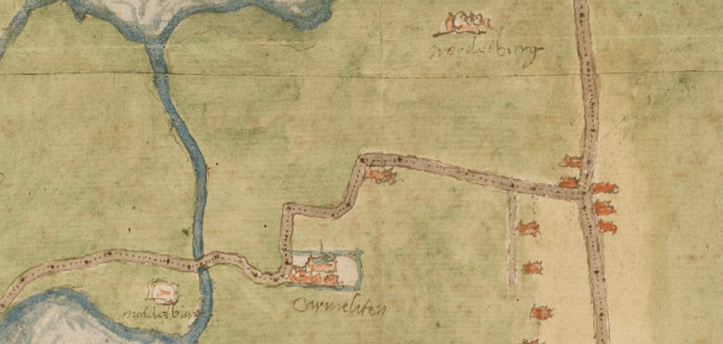Uitsnede uit de kaart van Jacob van Deventer uit 1561